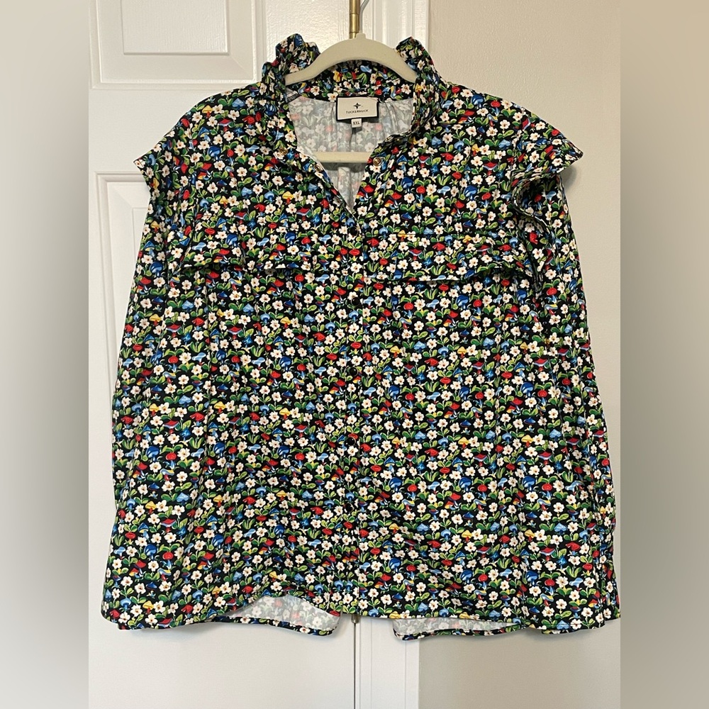 Tuckernuck Floral Winnie Blouse women size XXL